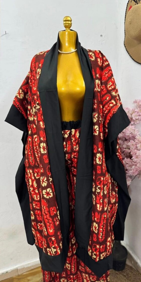 Kimono en coton coloré