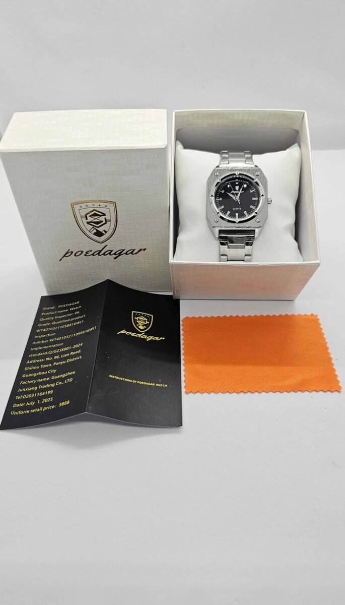 Montre élégante Poedagar acier inoxydable