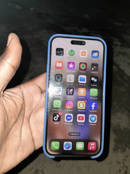 Étui en silicone bleu iPhone