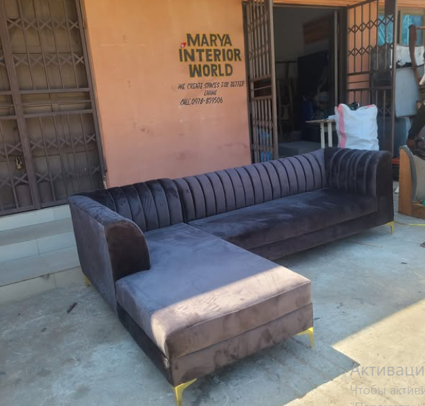 Charcoal grey velvet material