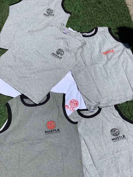 Hustle and motivate vests k100