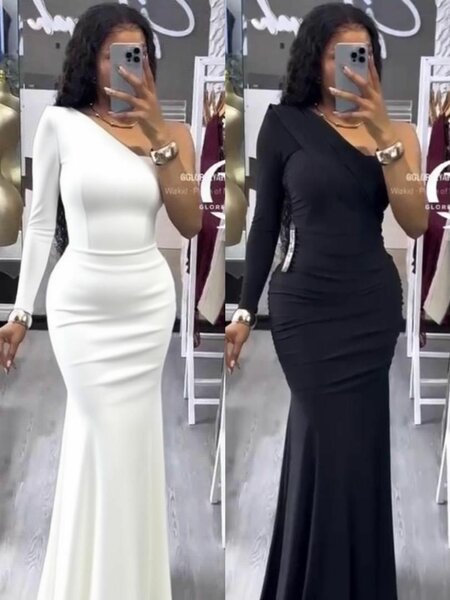 Robe longue asymétrique élégante