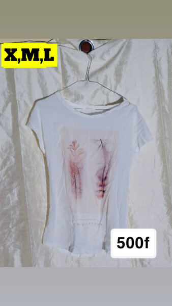 T-shirt Blanche avec Imprimé
