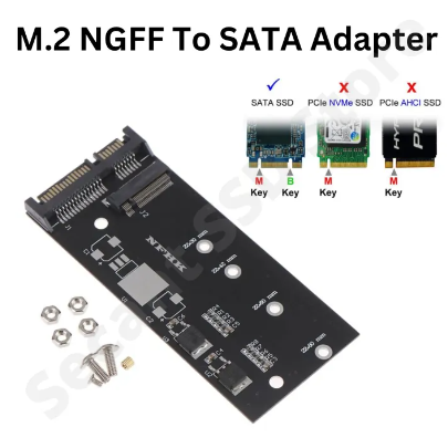 M2 to SATA Adapter - M.2 to SATA Adapter - M.2 NGFF Converter 2.5" SATA3 Card B Key for 2230-2280 M2 SSD