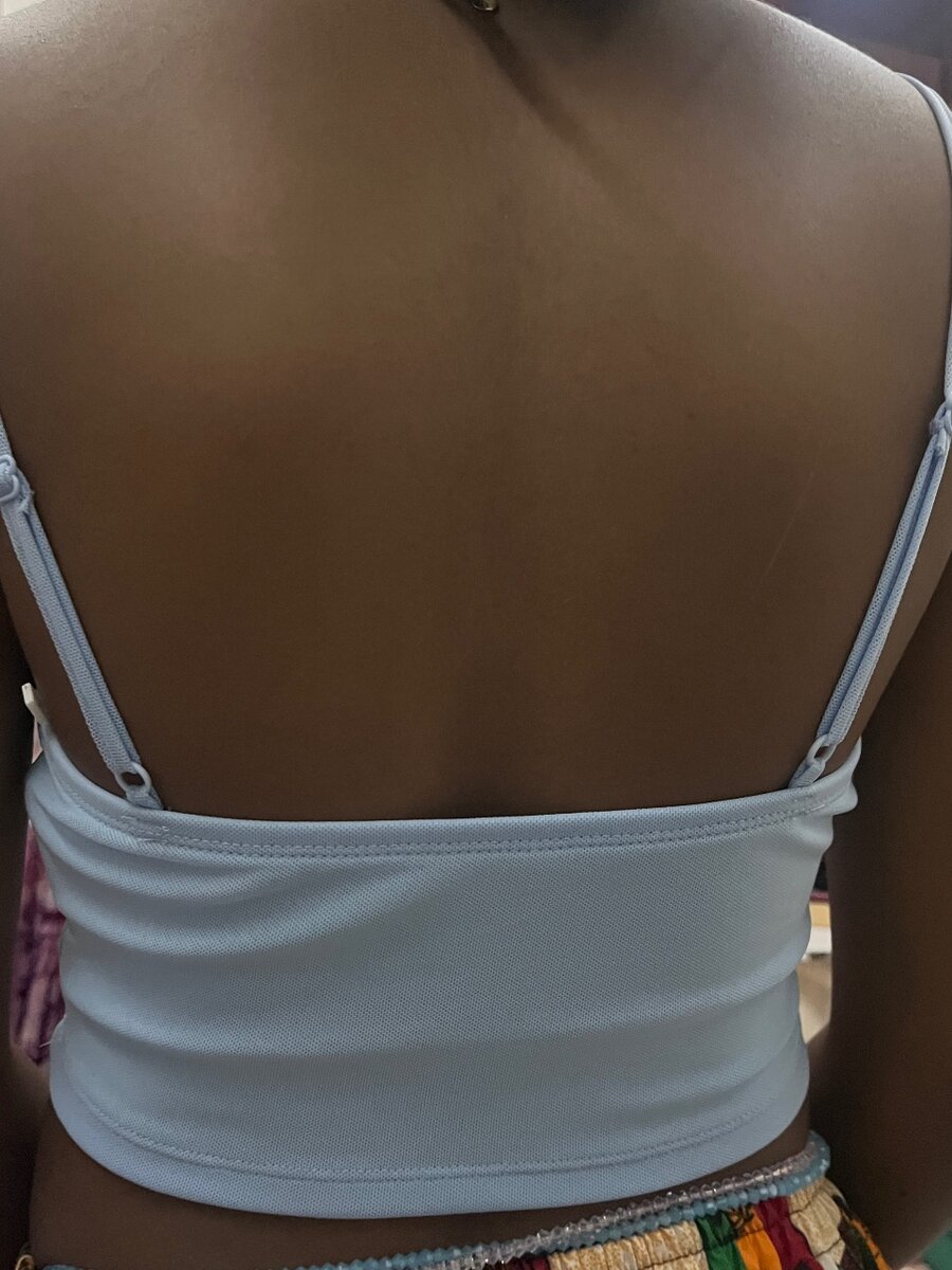 Chic Blue Ruched Bustier Top