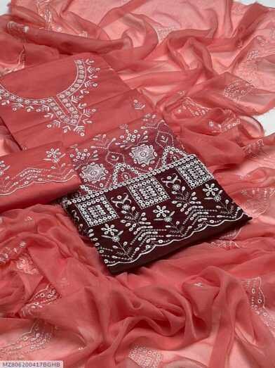 3 Pcs Women's Unstitched Suit