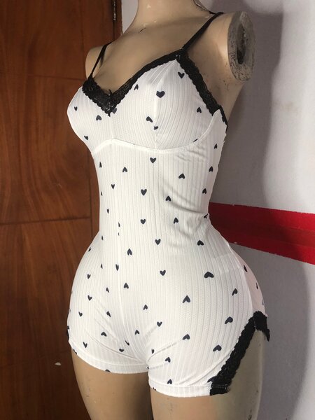 Combinaison dentelle imprimé