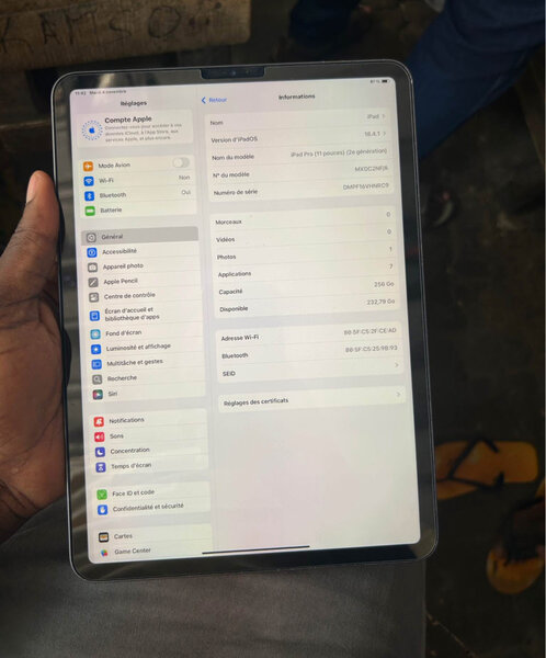iPad Pro 11 Pouces 256Go