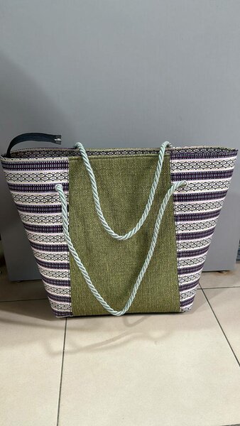 Sac de plage en toile colorée