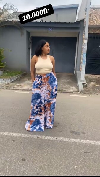 Pantalon large bohème femme