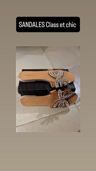 Sandales Perles Élégantes