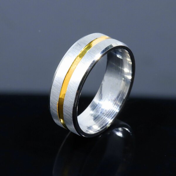Bague en argent bicolore