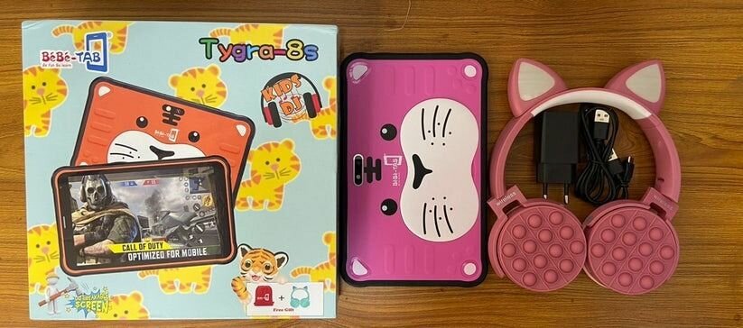 Tablette Enfant Tygra-8s avec Casque Chat