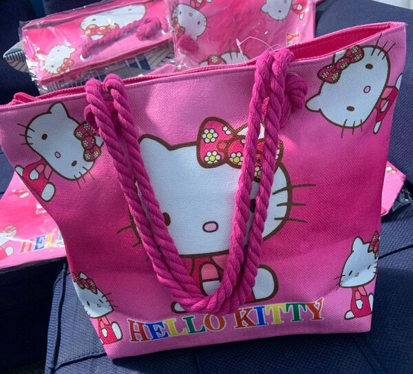 Sac cabas Hello Kitty rose