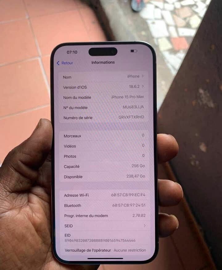 iPhone 15 Pro Max 256 Go