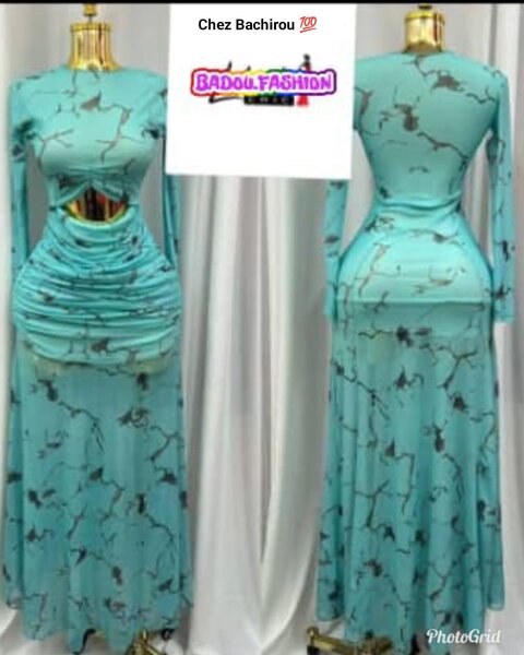 Robe longue turquoise BADOIL FASHION