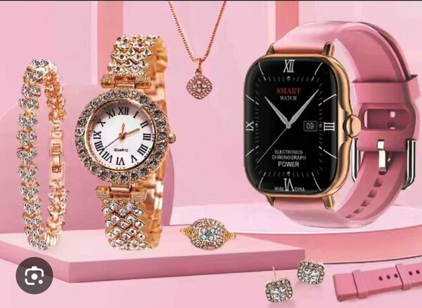 Montre connectée moderne rose