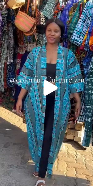 Women's kimono jacket with print