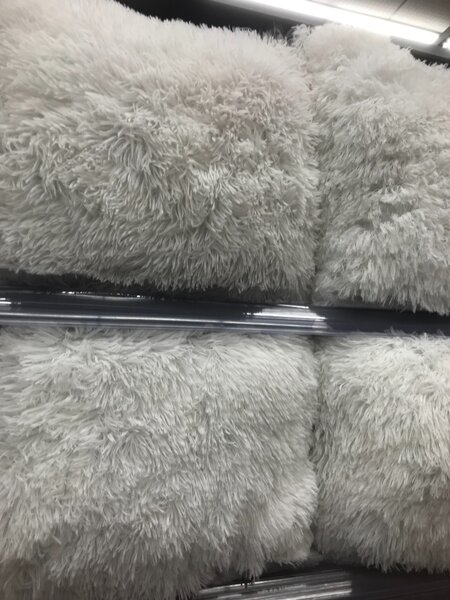 Big size Fluffy Fur Pillows/ Arm Rest