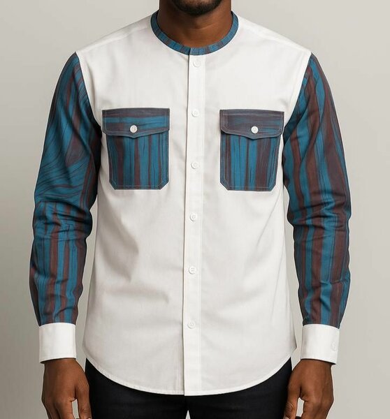 Chemise homme à manches colorées