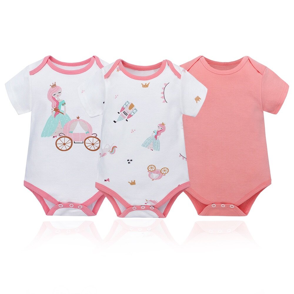 Lot de 3 bodys bébé princesses