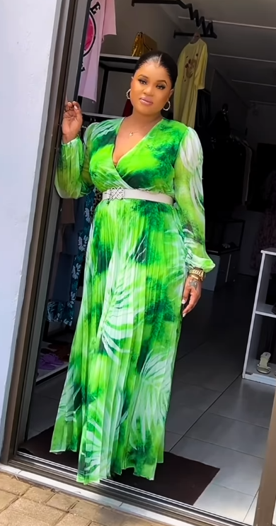 Women's long dress with print