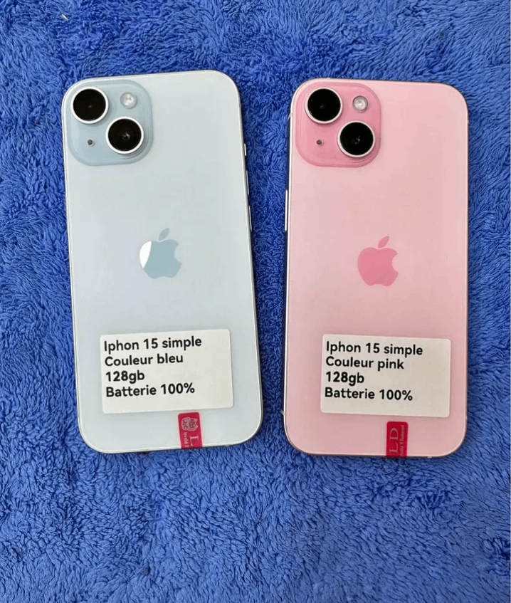 iPhone 15 - 128GB Bleu/Pink
