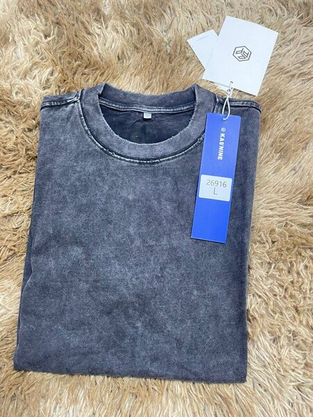 TEE SHIRT ACIDE UNICOLORE 100% COTON LOURD