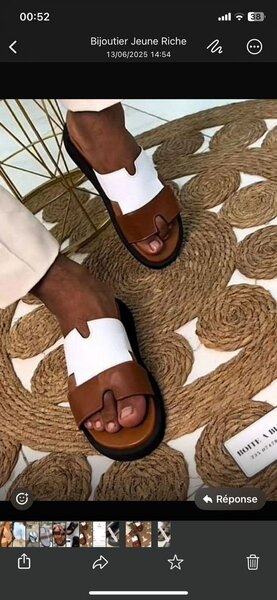 Sandales en cuir bicolores élégantes