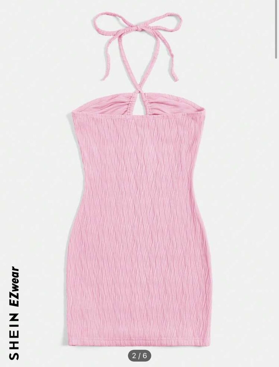 Robe courte shein rose clair neuve