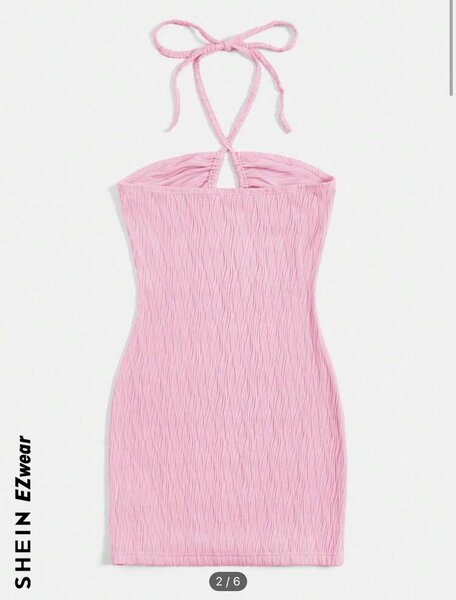 Robe courte shein rose clair neuve