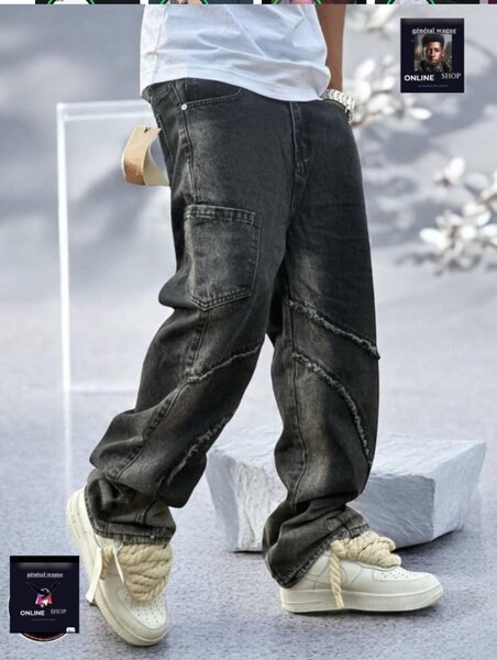 Jean baggy délavé tendance