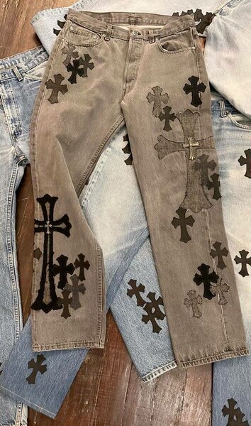 Jeans unisex croix gothiques