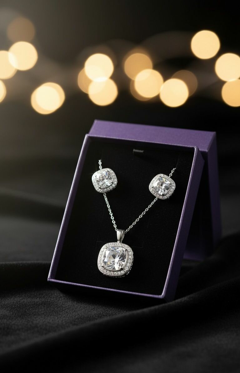 Parure Élégance Argentée