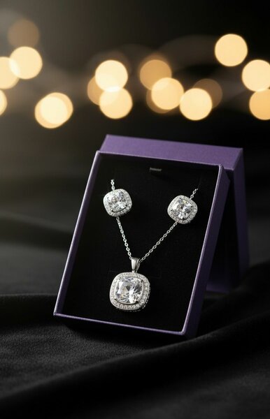 Parure Élégance Argentée