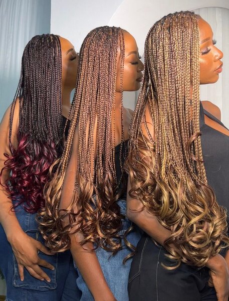 Braided spiral curl wig cap