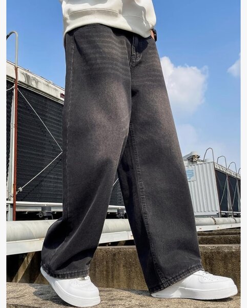 Jeans noir oversized
