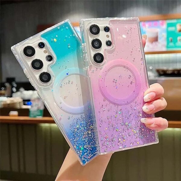 Sequined Case in color pink S24ultra