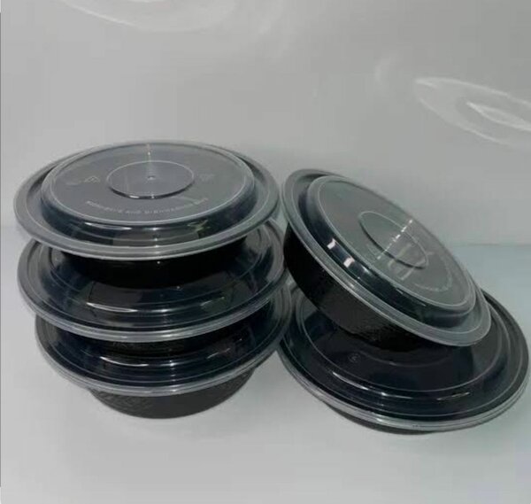 Boîtes rond noir 500 ml