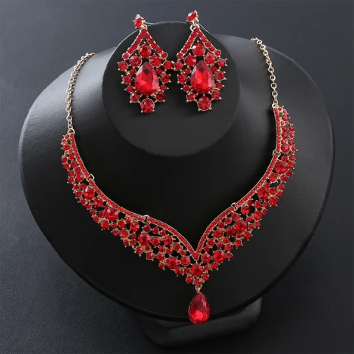 Parure Collier et Boucles D'oreilles Élégante