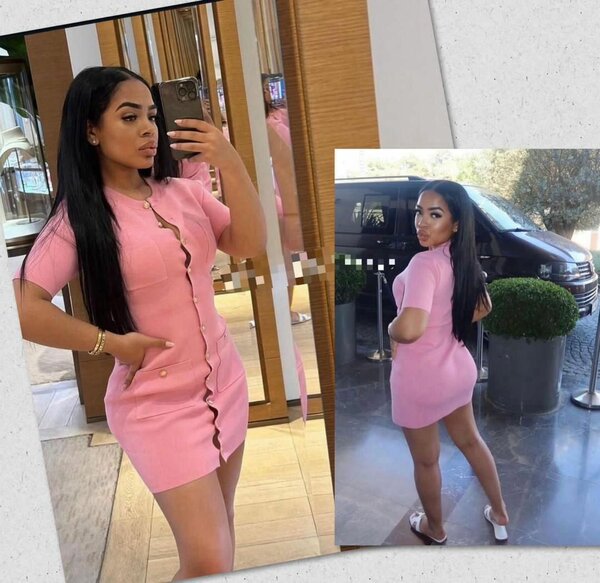 Robe moulante rose chic