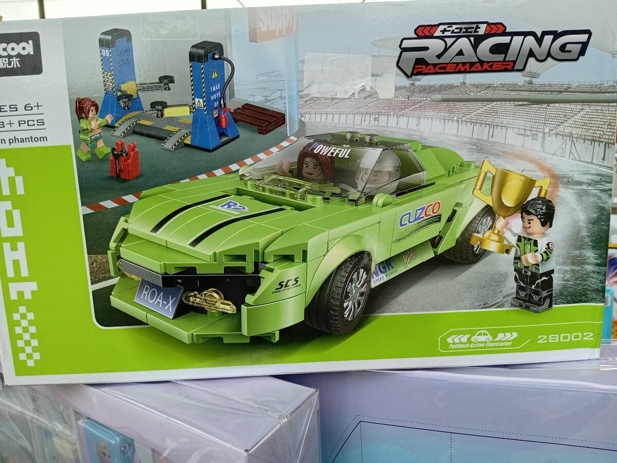 Jeu de construction voiture course