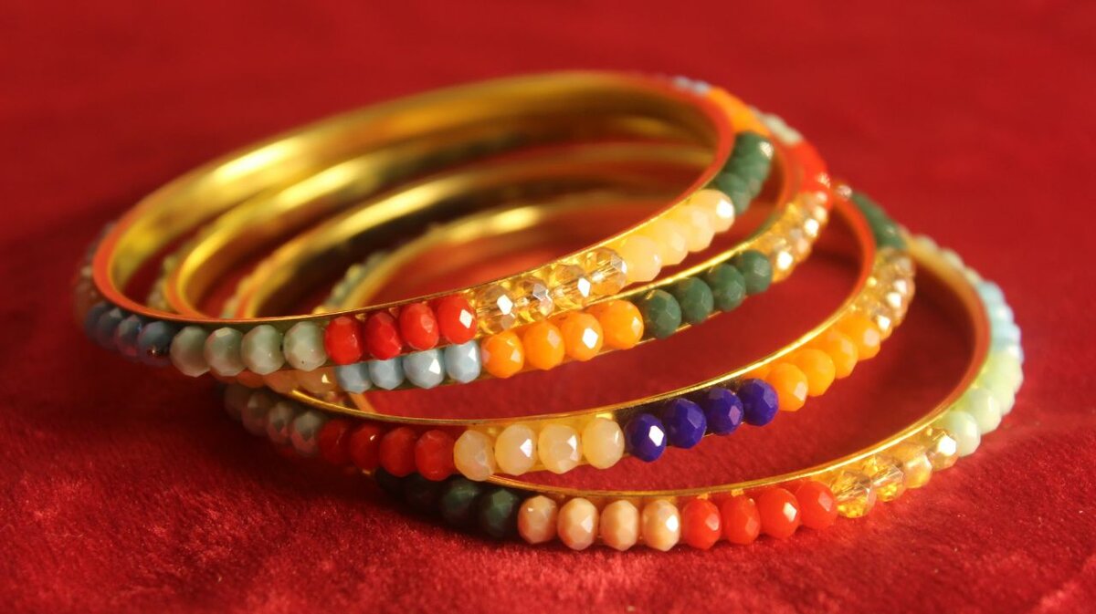 Marble stone Bangles 4 piece Set