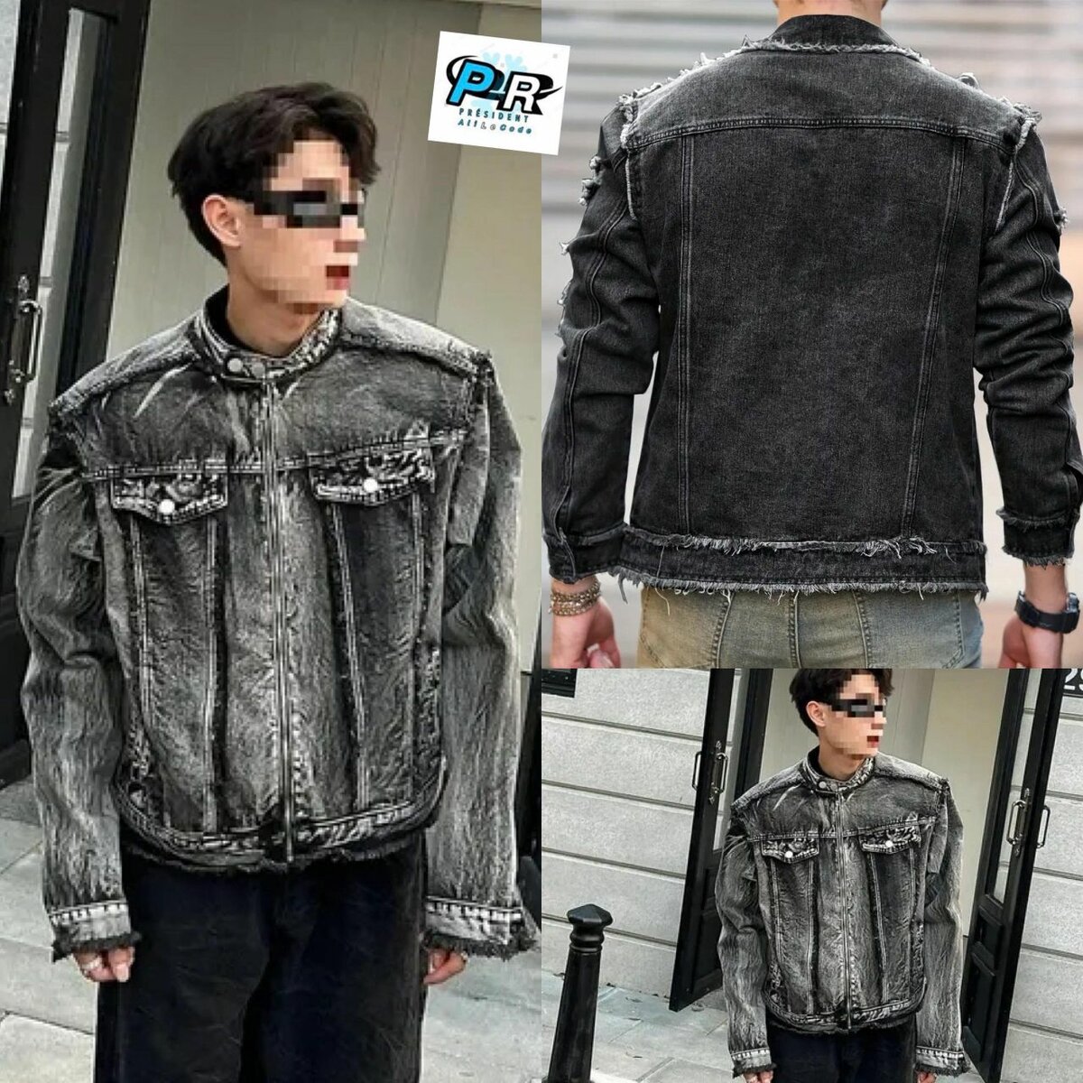 Veste en jean rétro homme