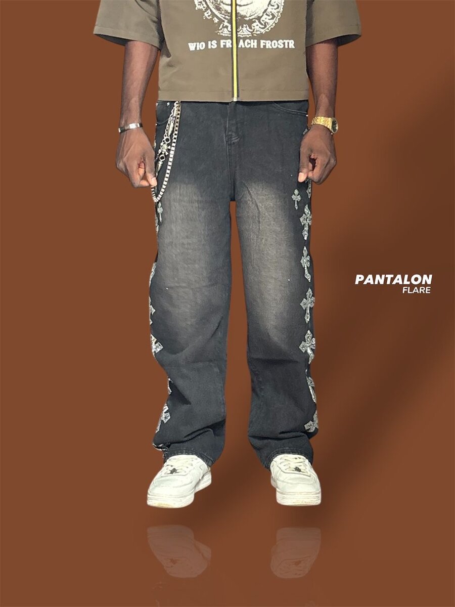 Pantalon Flare Homme Stylisé
