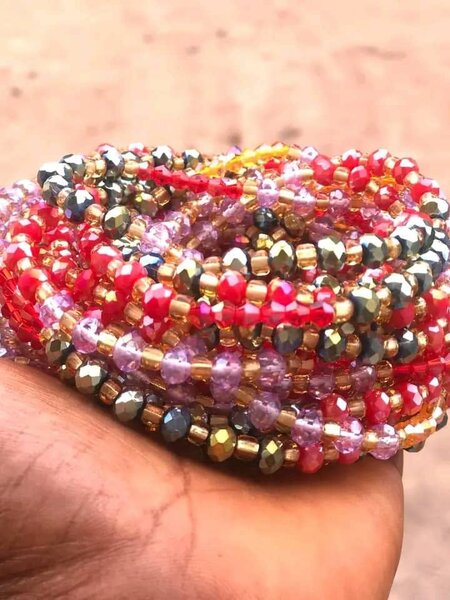 Crystal waist beads