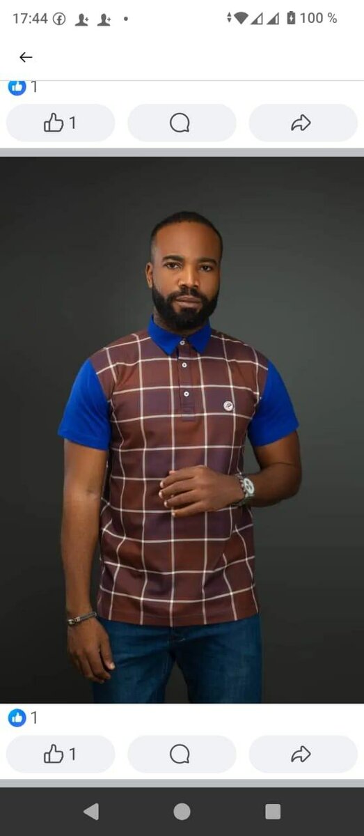 Polo homme à carreaux élégant