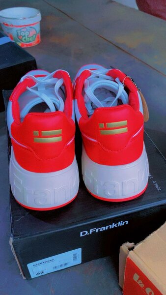 Sneakers rouges et blanches D.Franklin