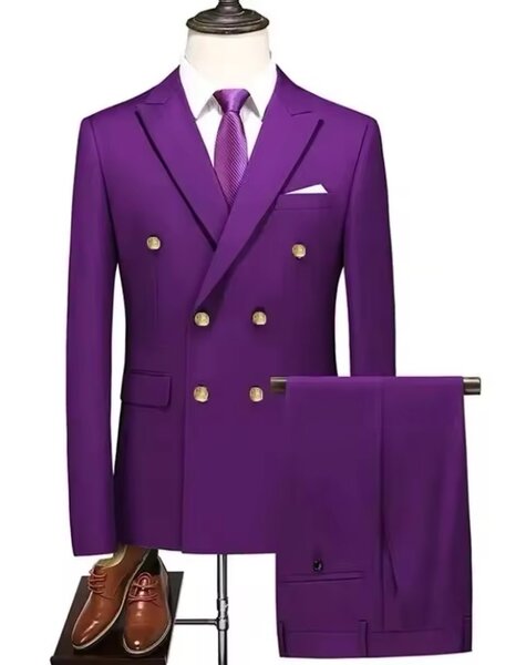 Costume croisé 2 pièces (la veste et le pantalon)