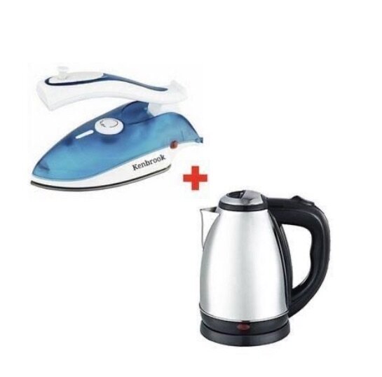 2L Electric Kettle plus Foldable steam Iron